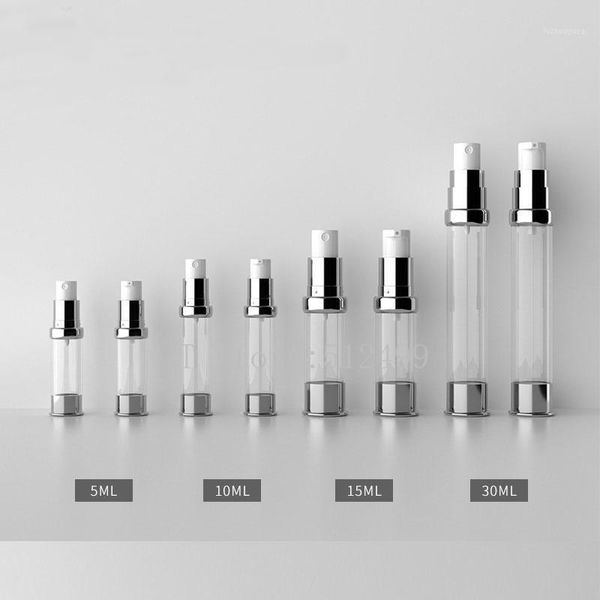 30pcs/lot 5ml10ml15ml30ml empty airless cosmetic lotion bottle, diy portable silver essence vacuum spray bottle cosmetic package1
30pcs/lot 5ml10ml15ml30ml empty airless cosmetic lotion bottle, diy portable silver essence vacuum spray bottle cosmetic package1