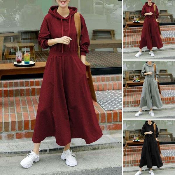 zanzea casual elastic waist hooded vestidos women's autumn elegant sweatshirt dress female solid longue robe femme oversized 5xl, Black;gray
zanzea casual elastic waist hooded vestidos women's autumn elegant sweatshirt dress female solid longue robe femme oversized 5xl, Black;gray