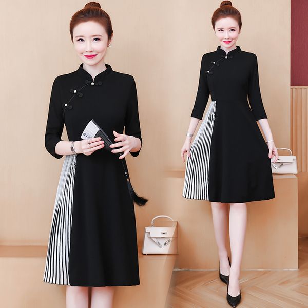 womens cheongsam plus size s-5xl dressed vintage sleeve long casual black party beautiful chinese ordv, Black;gray
womens cheongsam plus size s-5xl dressed vintage sleeve long casual black party beautiful chinese ordv, Black;gray