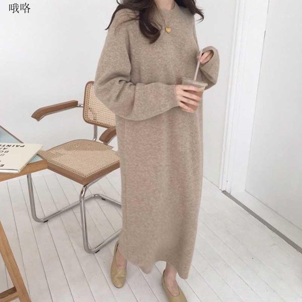 one-piece for women sweater 2020 autumn winter plus size loose dress sweater female korean vintage casual long dresses vestidos1, White;black
one-piece for women sweater 2020 autumn winter plus size loose dress sweater female korean vintage casual long dresses vestidos1, White;black