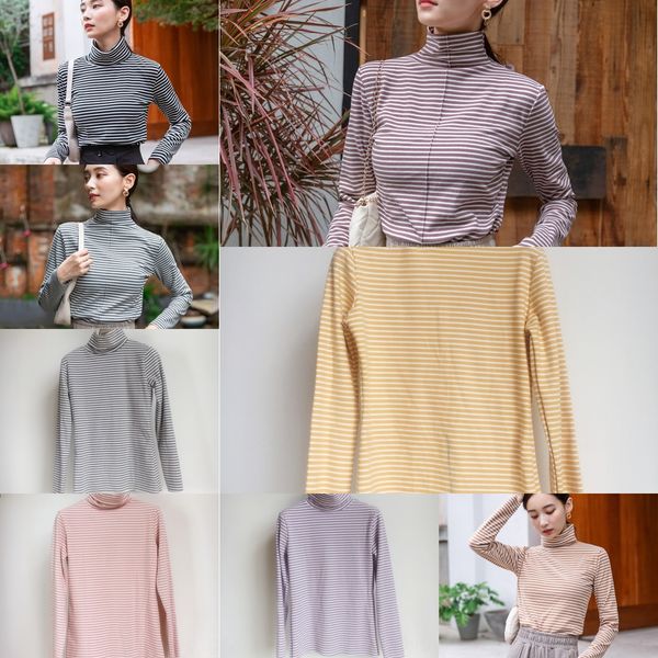 striped women 2020 autumn new high collar cationic long sleeve t-shirt korean casual versatile t-shirt wb4v4, White
striped women 2020 autumn new high collar cationic long sleeve t-shirt korean casual versatile t-shirt wb4v4, White