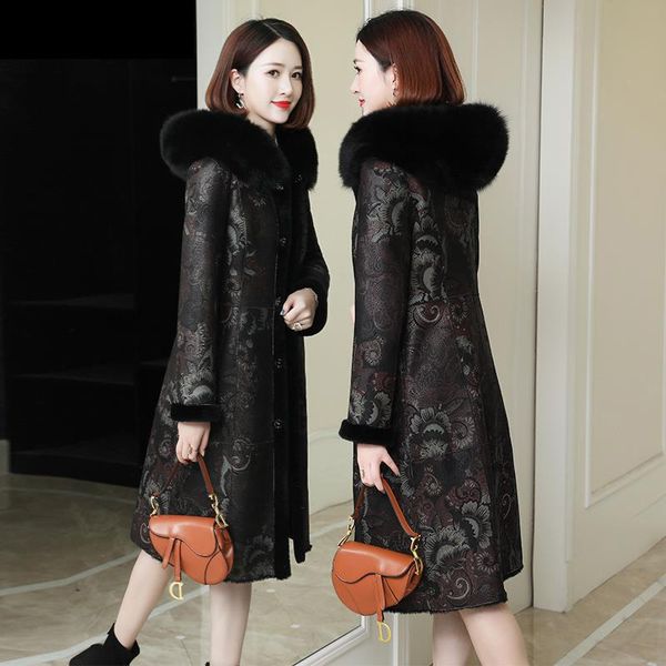 women's fur & faux both sides wear one female mid-length 2021 autumn and winter collar high-end printed ccoat women l87, Black
women's fur & faux both sides wear one female mid-length 2021 autumn and winter collar high-end printed ccoat women l87, Black