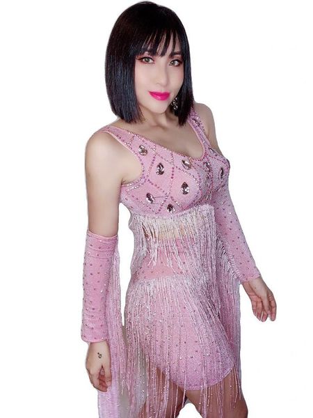 new women fringe leotard pink spandex leotard rhinestones costume stage performance dance wear singer dancing dress, Black;red
new women fringe leotard pink spandex leotard rhinestones costume stage performance dance wear singer dancing dress, Black;red