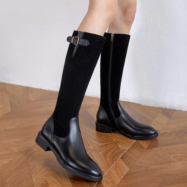 new style knee-high boots genuine leather women boots motorcycle warm female winter women shoes 100% cowhide, Black
new style knee-high boots genuine leather women boots motorcycle warm female winter women shoes 100% cowhide, Black