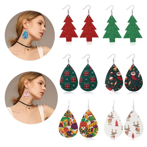 fashion christmas snowflake elk print leather earrings for women double side dangle drop earrings oval waterdrop pu leather party jewelry, Silver
fashion christmas snowflake elk print leather earrings for women double side dangle drop earrings oval waterdrop pu leather party jewelry, Silver