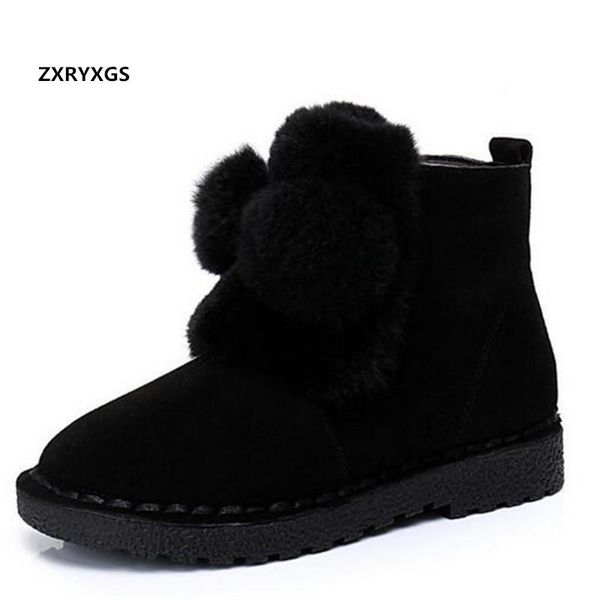 2020 new fashion fur frosted cowhide leather boots flat ankle boots large size winter shoes warm woman's, Black
2020 new fashion fur frosted cowhide leather boots flat ankle boots large size winter shoes warm woman's, Black