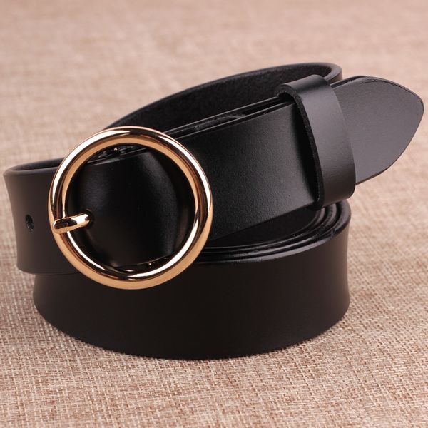 wide cowhide leather black simple and versatile korean casual round button women's jeans belt, Black;brown
wide cowhide leather black simple and versatile korean casual round button women's jeans belt, Black;brown