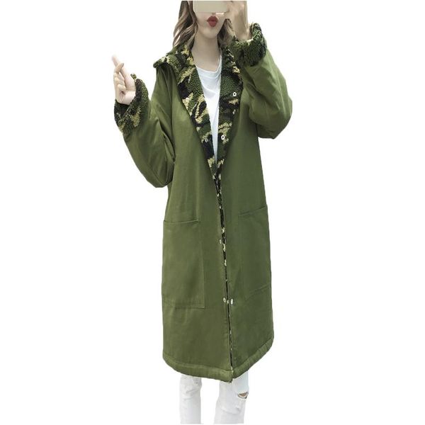 women's trench coats 2021 winter womens long sleeve hooded loose medium overcoat fashion camouflage wool single breasted korean coat, Tan;black
women's trench coats 2021 winter womens long sleeve hooded loose medium overcoat fashion camouflage wool single breasted korean coat, Tan;black