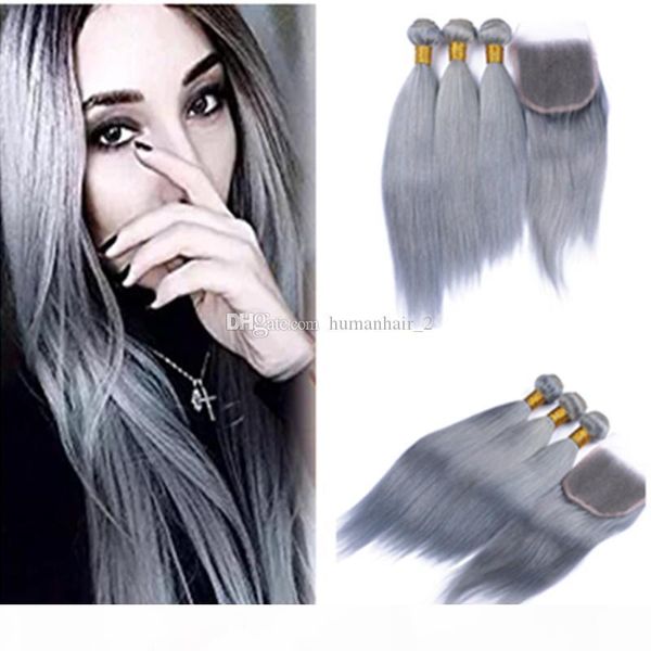 8a straight hair with lace closure sliver grey human hair bundles with closure grey hair wefts with lace closure 4*4 middle part, Black;brown
8a straight hair with lace closure sliver grey human hair bundles with closure grey hair wefts with lace closure 4*4 middle part, Black;brown