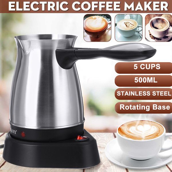 500ml electric coffee machine stainless steel portable greek turkish coffee maker electric moka pot home office coffee kettle
500ml electric coffee machine stainless steel portable greek turkish coffee maker electric moka pot home office coffee kettle