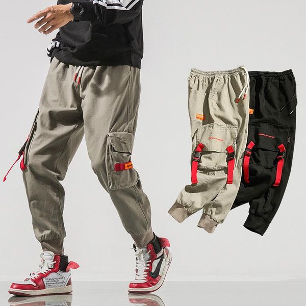 men's pants ribbons harem joggers men cargo streetwear 2021 hip hop casual pockets track male harajuku fashion trousers, Black
men's pants ribbons harem joggers men cargo streetwear 2021 hip hop casual pockets track male harajuku fashion trousers, Black