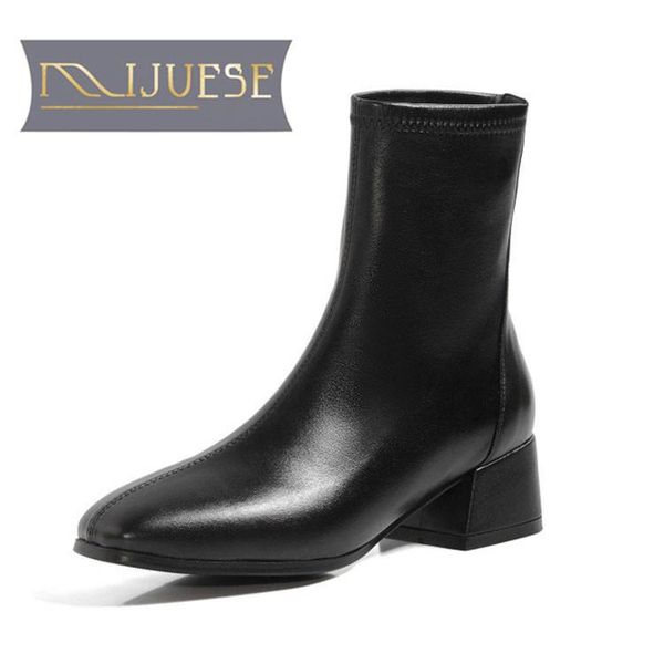 mljuese 2021 women ankle boots cow leather winter short plush square toe med heels female boots size 40, Black
mljuese 2021 women ankle boots cow leather winter short plush square toe med heels female boots size 40, Black