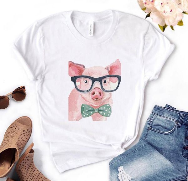 pig bow print women tshirt cotton casual funny t shirt gift for lady yong girl tee pm-81, White
pig bow print women tshirt cotton casual funny t shirt gift for lady yong girl tee pm-81, White