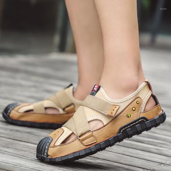 sandals men summer genuine leather breathable hollow out casual shoes buckle outdoor fashion sneakers big size 481, Black
sandals men summer genuine leather breathable hollow out casual shoes buckle outdoor fashion sneakers big size 481, Black