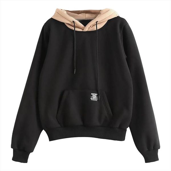 women long sleeve hoodie pocket patchwork pullover strappy hoodie sweatshirt womens autumn 2020 new oversized, Black
women long sleeve hoodie pocket patchwork pullover strappy hoodie sweatshirt womens autumn 2020 new oversized, Black