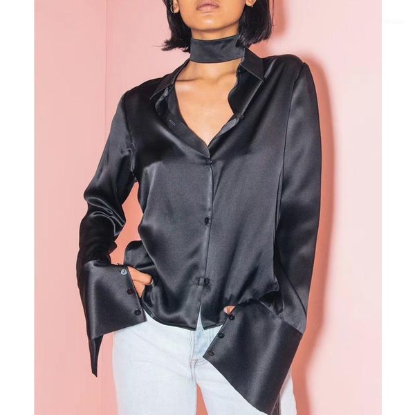 women's blouses & shirts 6.23 summer satin silk shirt ladies fashion detachable neckline long sleeve solid color blouse 4color1, White
women's blouses & shirts 6.23 summer satin silk shirt ladies fashion detachable neckline long sleeve solid color blouse 4color1, White