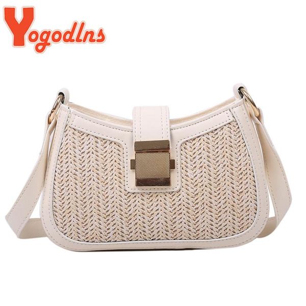 yogodlns vintage straw bag for women handmade woven shoulder bag summer baguette lock design handbag female armpit bolso
yogodlns vintage straw bag for women handmade woven shoulder bag summer baguette lock design handbag female armpit bolso