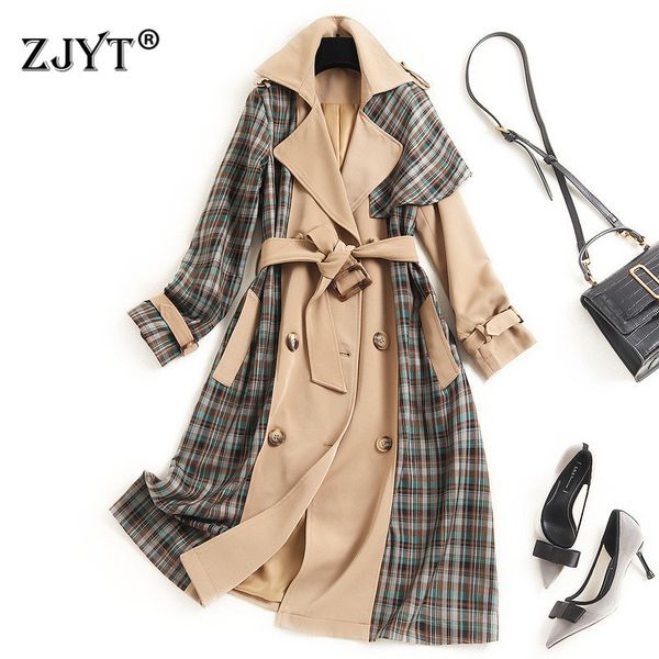 fashion designer autumn trench coat for women 2020 new elegant long sleeve turn down collar print plaid casual outerwear 1028, Tan;black
fashion designer autumn trench coat for women 2020 new elegant long sleeve turn down collar print plaid casual outerwear 1028, Tan;black