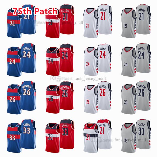 printed 75th patch city basketball jerseys spencer 26 dinwiddie kyle 33 kuzma corey 24 kispert daniel 21 gafford jersey color white blue red, Black;red
printed 75th patch city basketball jerseys spencer 26 dinwiddie kyle 33 kuzma corey 24 kispert daniel 21 gafford jersey color white blue red, Black;red