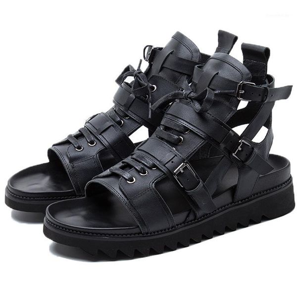 sandals men japan street genuine leather straps roman shoes male punk gothic casual beach shoes1, Black
sandals men japan street genuine leather straps roman shoes male punk gothic casual beach shoes1, Black