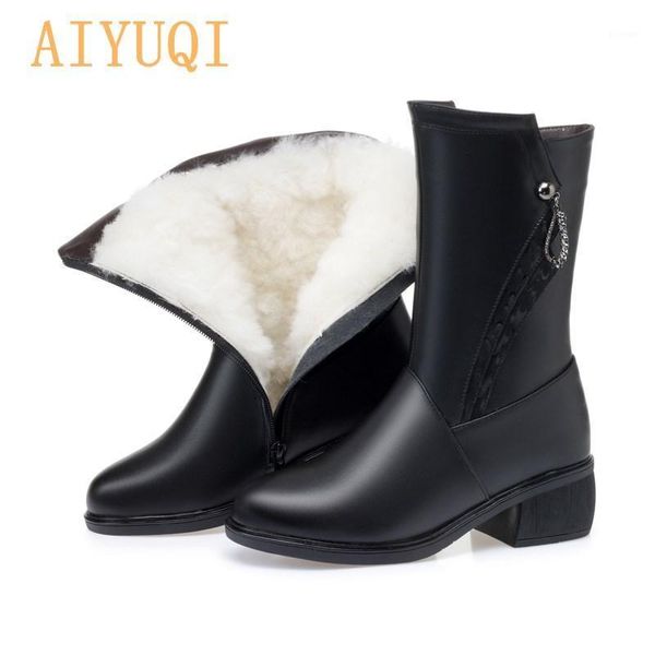 boots women winter shiny 2021 genuine leather fashion snow wool warm large size 41 42 43 mid-, Black
boots women winter shiny 2021 genuine leather fashion snow wool warm large size 41 42 43 mid-, Black