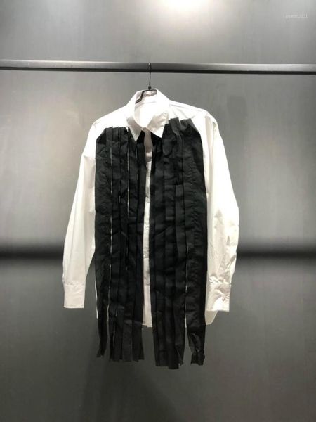 men's casual shirts s-6xl 2021 men's clothing hair stylist gd fashion street white shirt with black stripes lovers plus size costu, White;black
men's casual shirts s-6xl 2021 men's clothing hair stylist gd fashion street white shirt with black stripes lovers plus size costu, White;black