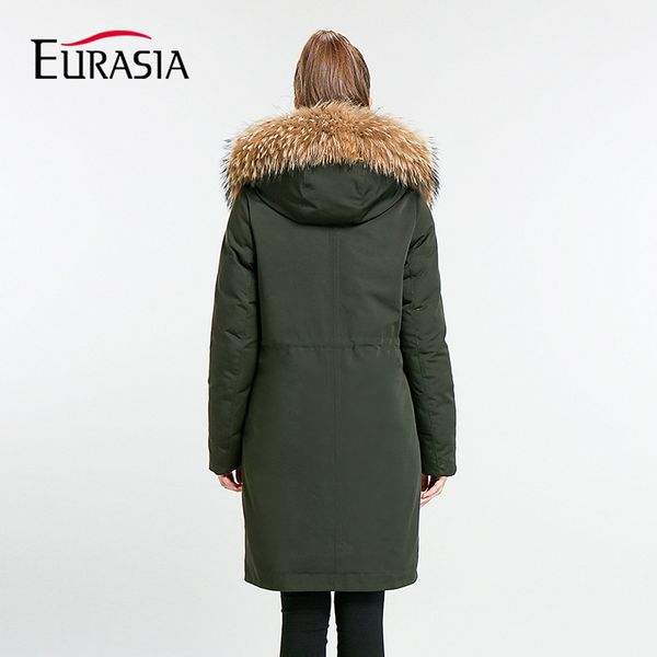 eurasia new full solid women's mid-long winter jacket stand collar hood design oversize real fur thick coat parka y170027 201225, Black
eurasia new full solid women's mid-long winter jacket stand collar hood design oversize real fur thick coat parka y170027 201225, Black