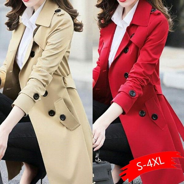 4xl 2020 new spring autumn women's korean windbreaker female large size long section chic trench coats, Tan;black
4xl 2020 new spring autumn women's korean windbreaker female large size long section chic trench coats, Tan;black