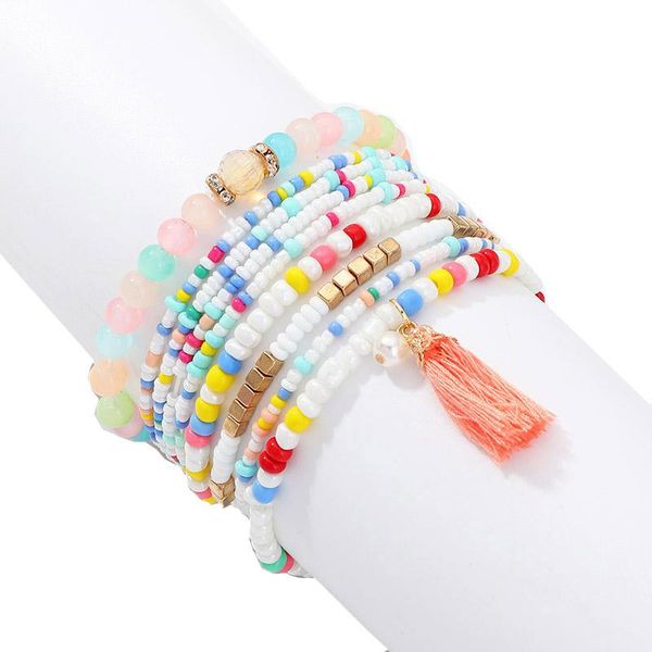 good quality fashion women's bracelet set new design elegant acrylic bead thread tassel bracelet gift accessories, Golden;silver
good quality fashion women's bracelet set new design elegant acrylic bead thread tassel bracelet gift accessories, Golden;silver