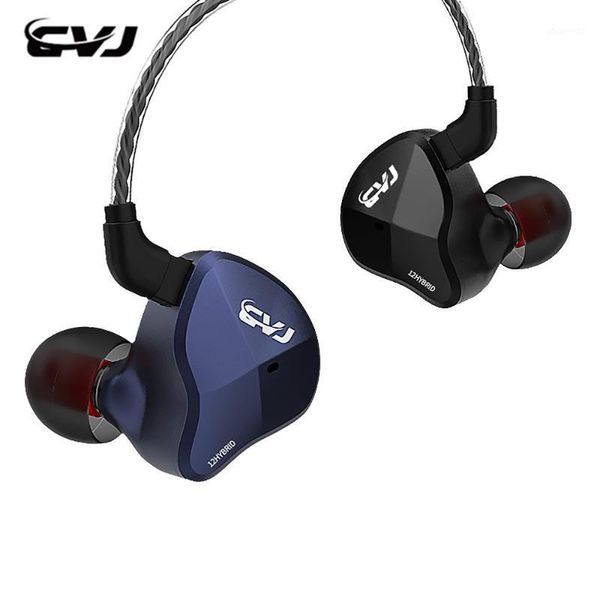 cvj csn 5ba+1dd 12 units hybrid driver in ear earphone hifi monitor earphone with replaced cable zsx zs10 pro bl03 bl05 ba5 ca161