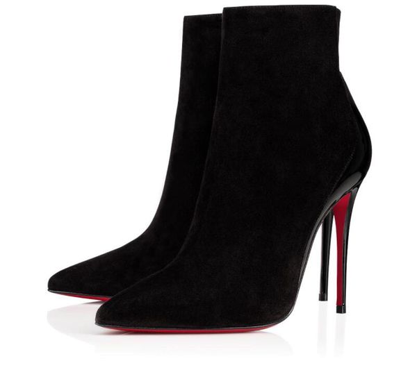 winter elegant lady delicotte veau velours ankle boots womens red bottom booties veau velours pointed toe party wedding dress eu35-43, Black
winter elegant lady delicotte veau velours ankle boots womens red bottom booties veau velours pointed toe party wedding dress eu35-43, Black