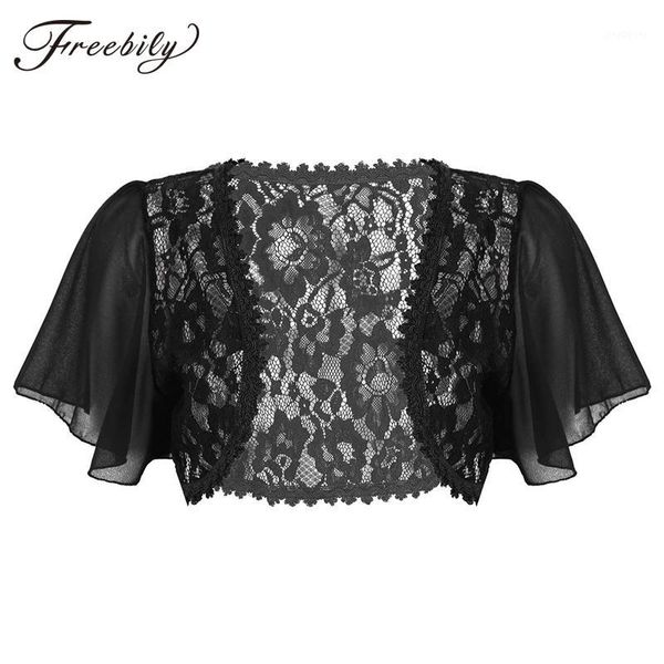 bolero women black white 2019 lace elegant ladies shrug short bell sleeve cropped jacket shrug for wedding evening prom1, Black;brown
bolero women black white 2019 lace elegant ladies shrug short bell sleeve cropped jacket shrug for wedding evening prom1, Black;brown