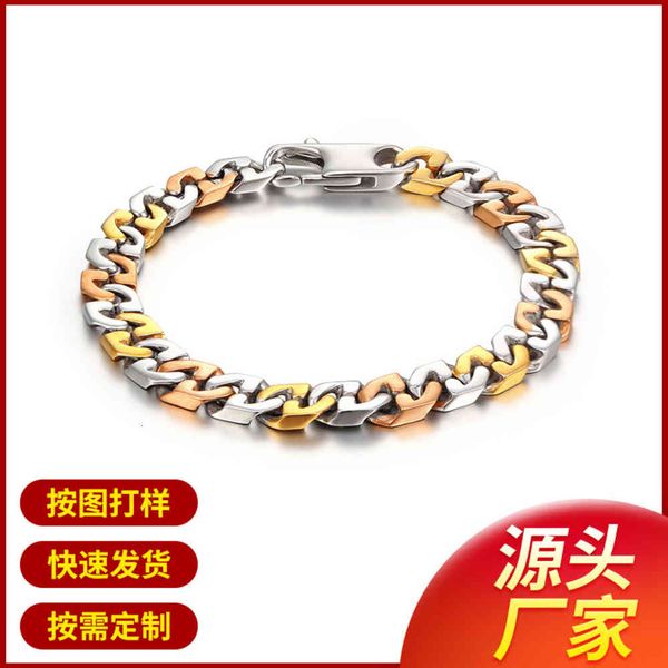 bracelet light luxury new fashion street hip hop titanium steel men's bracelet woven bracelet fashion jewelry, Golden;silver
bracelet light luxury new fashion street hip hop titanium steel men's bracelet woven bracelet fashion jewelry, Golden;silver