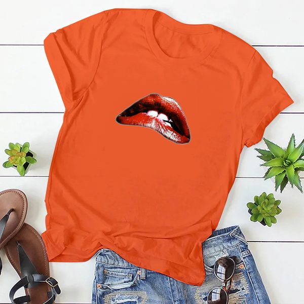 lh20534 personalized lip printing casual wild round neck casual trend pure cotton multicolor comfortable short sleeve t-shirt, White
lh20534 personalized lip printing casual wild round neck casual trend pure cotton multicolor comfortable short sleeve t-shirt, White