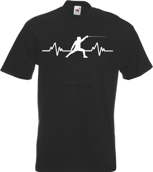 heartbeat fencing fencer hobby t-shirt sport hooded sweatshirt hoodie