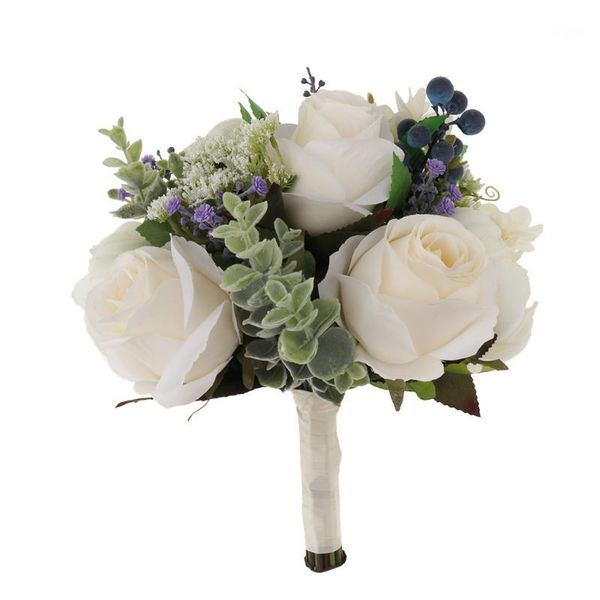 gorgeous wedding silk white bouquet rose blueberry wedding bridal bouquet hand holding flowers or decorate restaurant home1 
gorgeous wedding silk white bouquet rose blueberry wedding bridal bouquet hand holding flowers or decorate restaurant home1
