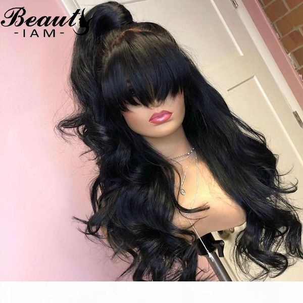 black wavy 4x4 closure human hair wigs with bangs for women 150density bleached knot virgin wig pre plucked with baby hair
black wavy 4x4 closure human hair wigs with bangs for women 150density bleached knot virgin wig pre plucked with baby hair