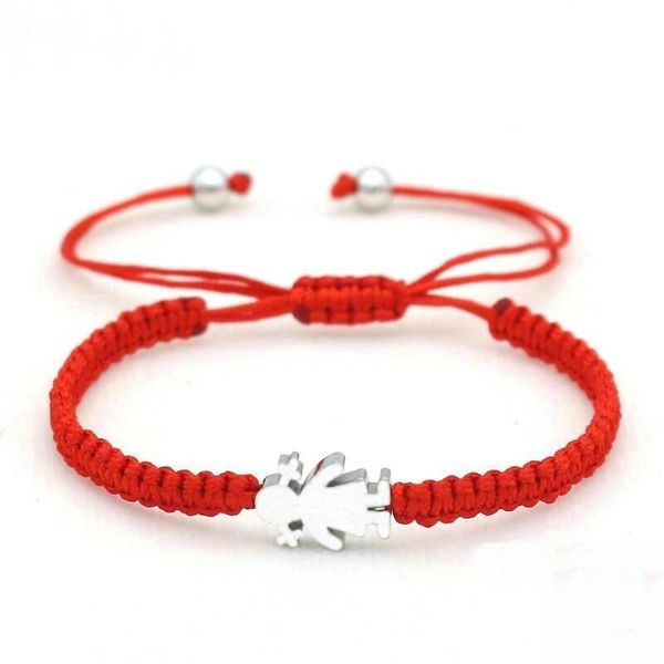 Lovely Little Girl Stainless Steel Bracelet Women Child Wish Good Lucky Red String Braided Adjustable Bracelet for Couple Jewelr, Golden;silver
Lovely Little Girl Stainless Steel Bracelet Women Child Wish Good Lucky Red String Braided Adjustable Bracelet for Couple Jewelr, Golden;silver