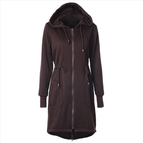 long hoodie women coat pockets zip up outerwear adjustable waist hooded jacket 2020 autumn women winter parkas, Black
long hoodie women coat pockets zip up outerwear adjustable waist hooded jacket 2020 autumn women winter parkas, Black