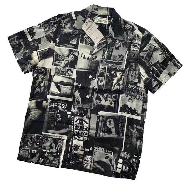 men's casual shirts wacko 19ss maria moriyama avenue loose shirt short sleeved cardigan yohji style sanbenyao company, White;black
men's casual shirts wacko 19ss maria moriyama avenue loose shirt short sleeved cardigan yohji style sanbenyao company, White;black