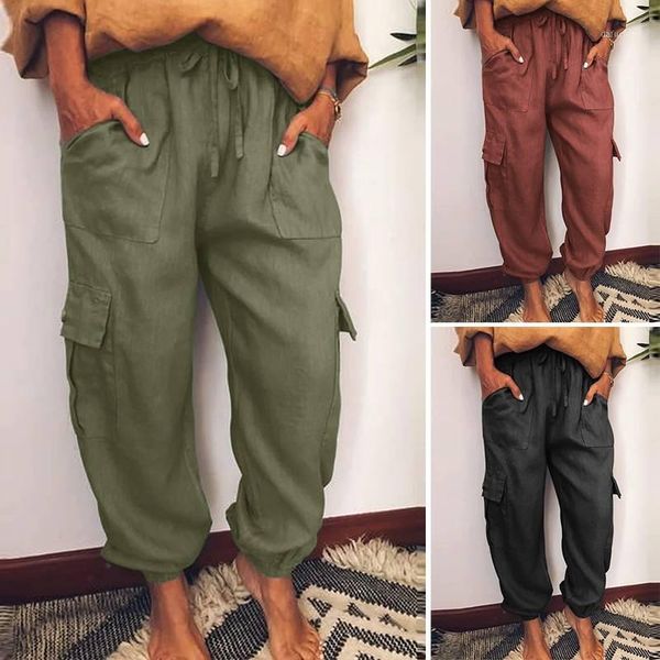 zanzea womens solid color overalls cargo wide leg pants elastic waist lace up casual loose trousers vintage pockets plus size1, Black;white
zanzea womens solid color overalls cargo wide leg pants elastic waist lace up casual loose trousers vintage pockets plus size1, Black;white