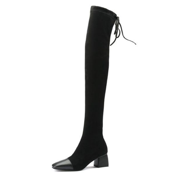 night club party over the knee high boots for women genuine leather high heels boots ladies 2020 winter shoes woman, Black
night club party over the knee high boots for women genuine leather high heels boots ladies 2020 winter shoes woman, Black