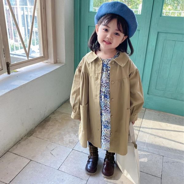 coat girls doll collar jacket baby casual loose single-breasted trench pure high-quality fabric comfortable·, Blue;gray
coat girls doll collar jacket baby casual loose single-breasted trench pure high-quality fabric comfortable·, Blue;gray