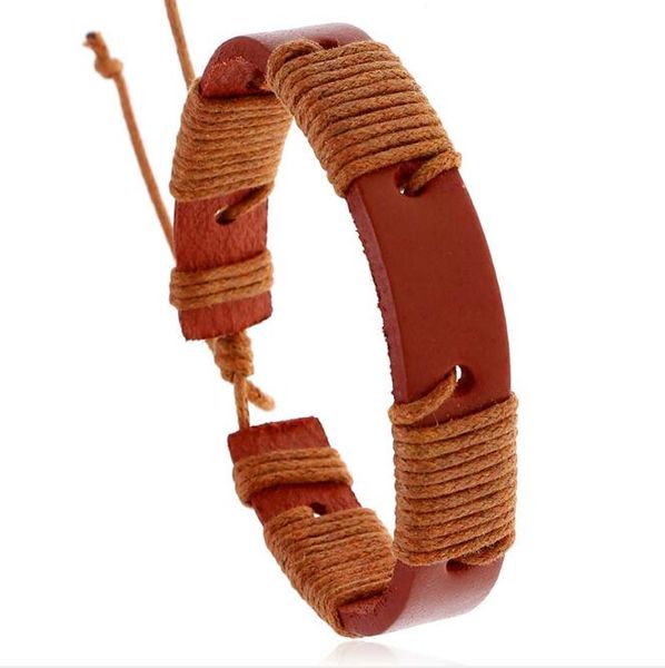 man woman bracelet retro brown 13mm genuine leather bracelet adjustable cowhide wax thread nightclub hip hop bracelet, Black
man woman bracelet retro brown 13mm genuine leather bracelet adjustable cowhide wax thread nightclub hip hop bracelet, Black