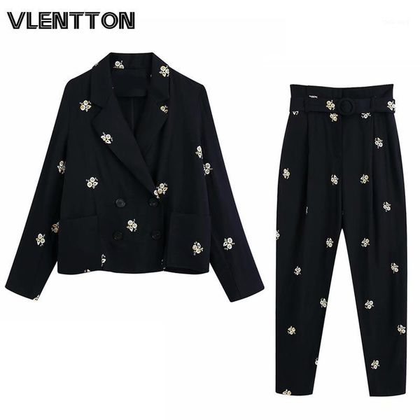 2020 spring autumn elegant embroidery women's suit casual short blazer jacket +with belt pant 2 piece set female pant suits1, White;black
2020 spring autumn elegant embroidery women's suit casual short blazer jacket +with belt pant 2 piece set female pant suits1, White;black