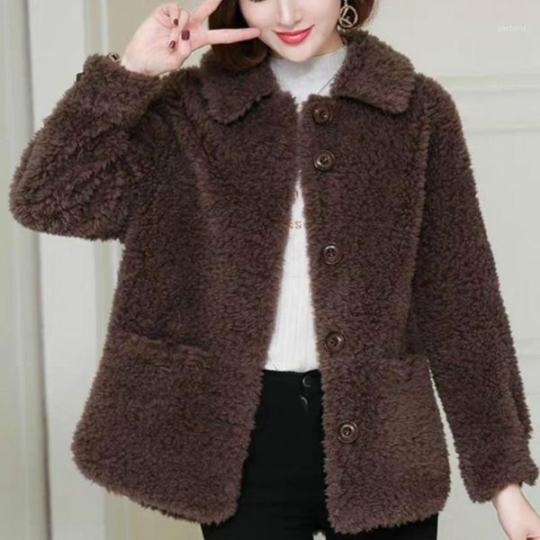 women 2021 autumn winter real lamb fur sheepskin coat lady genuine granular sheep shearing jacket female casual warm outwear b461, Black
women 2021 autumn winter real lamb fur sheepskin coat lady genuine granular sheep shearing jacket female casual warm outwear b461, Black