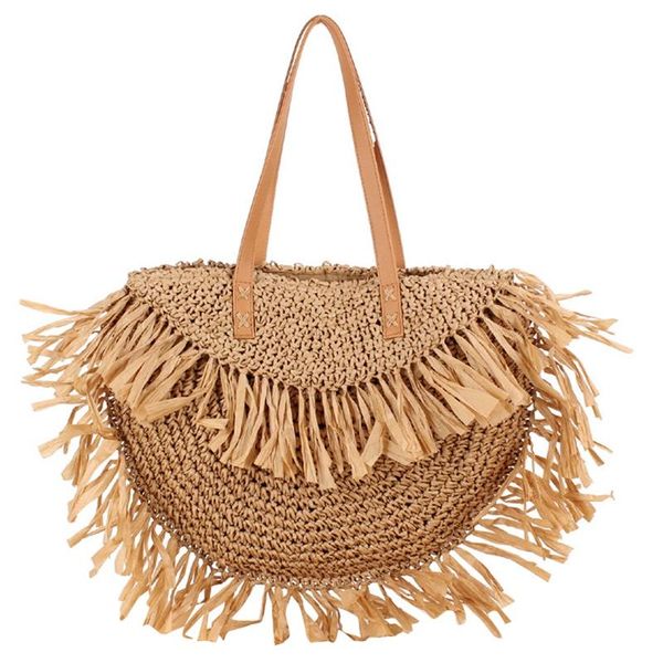 new fashion tassel women handbag straw bag beach woven bag round tote fringed beach large shoulder travel brown
new fashion tassel women handbag straw bag beach woven bag round tote fringed beach large shoulder travel brown