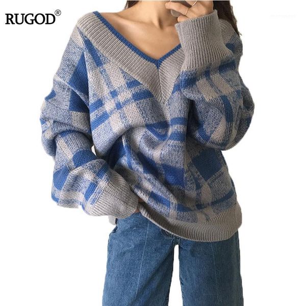 rugod plaid knitted loose sweater winter 2018 comfortable female pullover v-neck women sweaters and pullovers sueter mujer1, White;black
rugod plaid knitted loose sweater winter 2018 comfortable female pullover v-neck women sweaters and pullovers sueter mujer1, White;black