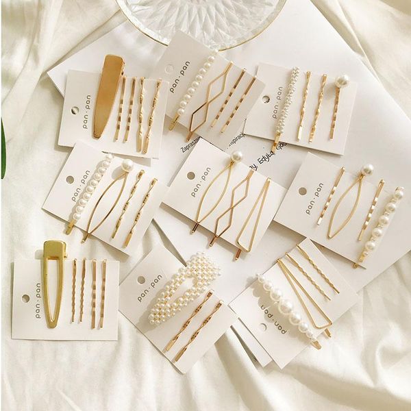 hair clips & barrettes 1 set korea sweet pearl for women fashion geometric metal clip bobby pins barrette hairpin girl accessories, Golden;silver
hair clips & barrettes 1 set korea sweet pearl for women fashion geometric metal clip bobby pins barrette hairpin girl accessories, Golden;silver