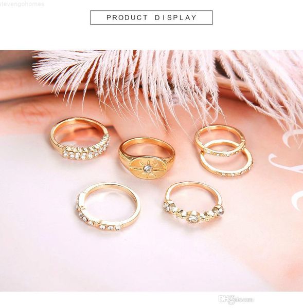factoryax7jdrop women sweet crystal water bohemian charm finger 6 factory/set fashion joint ring sets party cluster rings jewelry g, Golden;silver
factoryax7jdrop women sweet crystal water bohemian charm finger 6 factory/set fashion joint ring sets party cluster rings jewelry g, Golden;silver